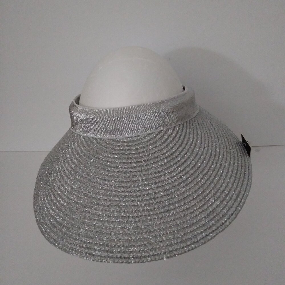Marcus Adler Silver Metallic Sun Visor Cap